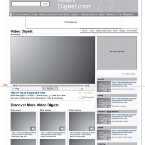 Video gallery wireframe